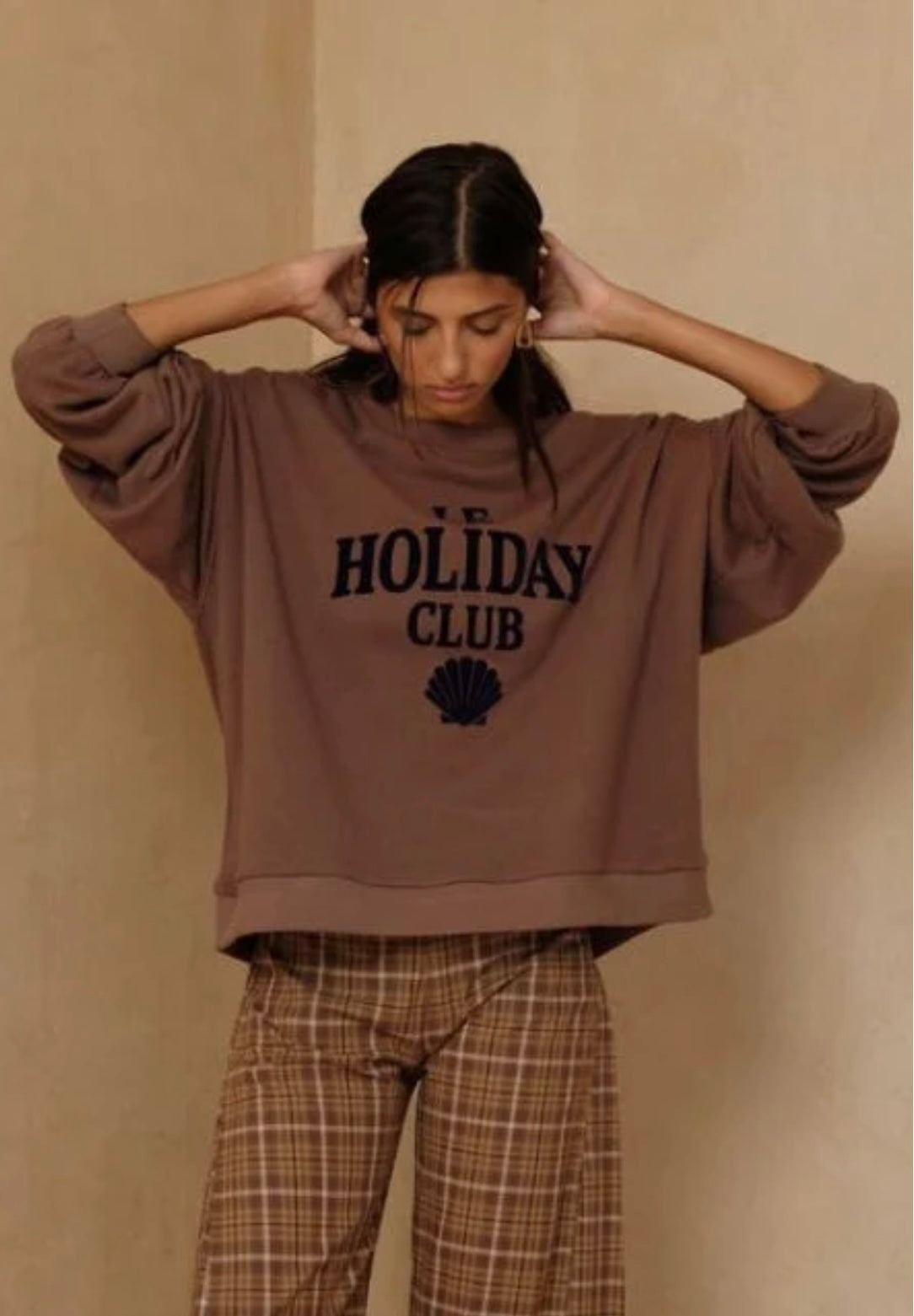 LILYA Le Holiday Club Sweater - chocolate navy