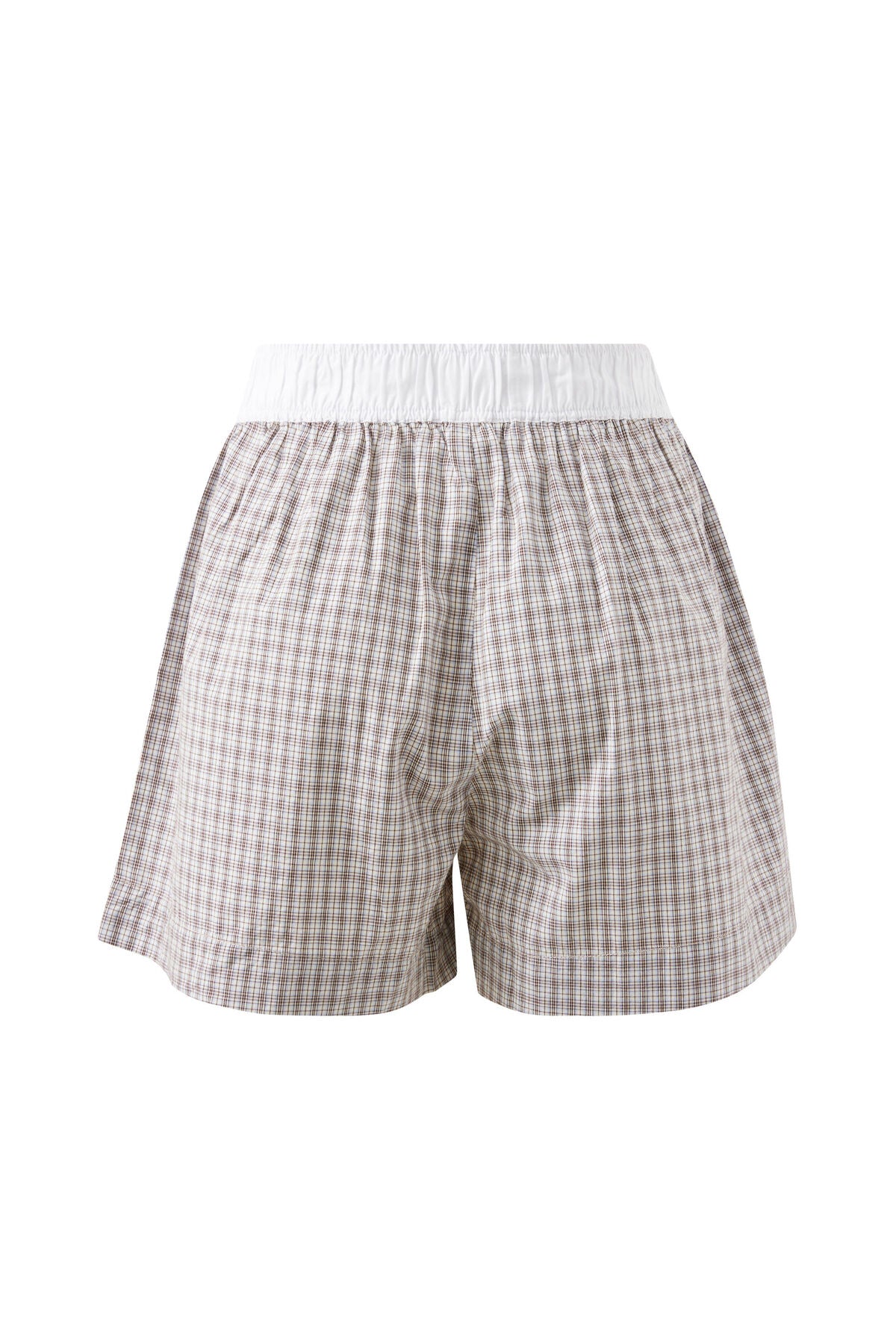 Ceres Mila Short - wine choc blue check