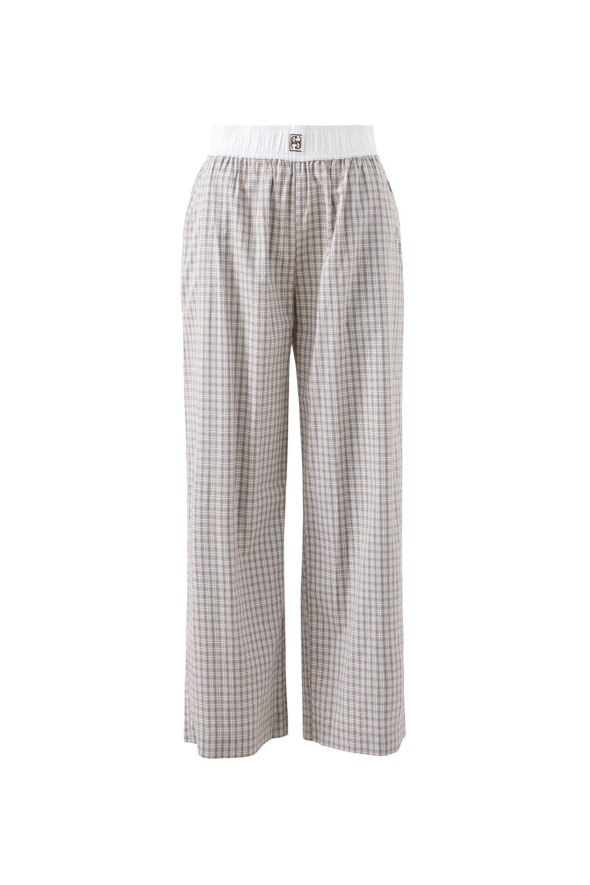 Ceres Lounge Pant - wine choc blue check