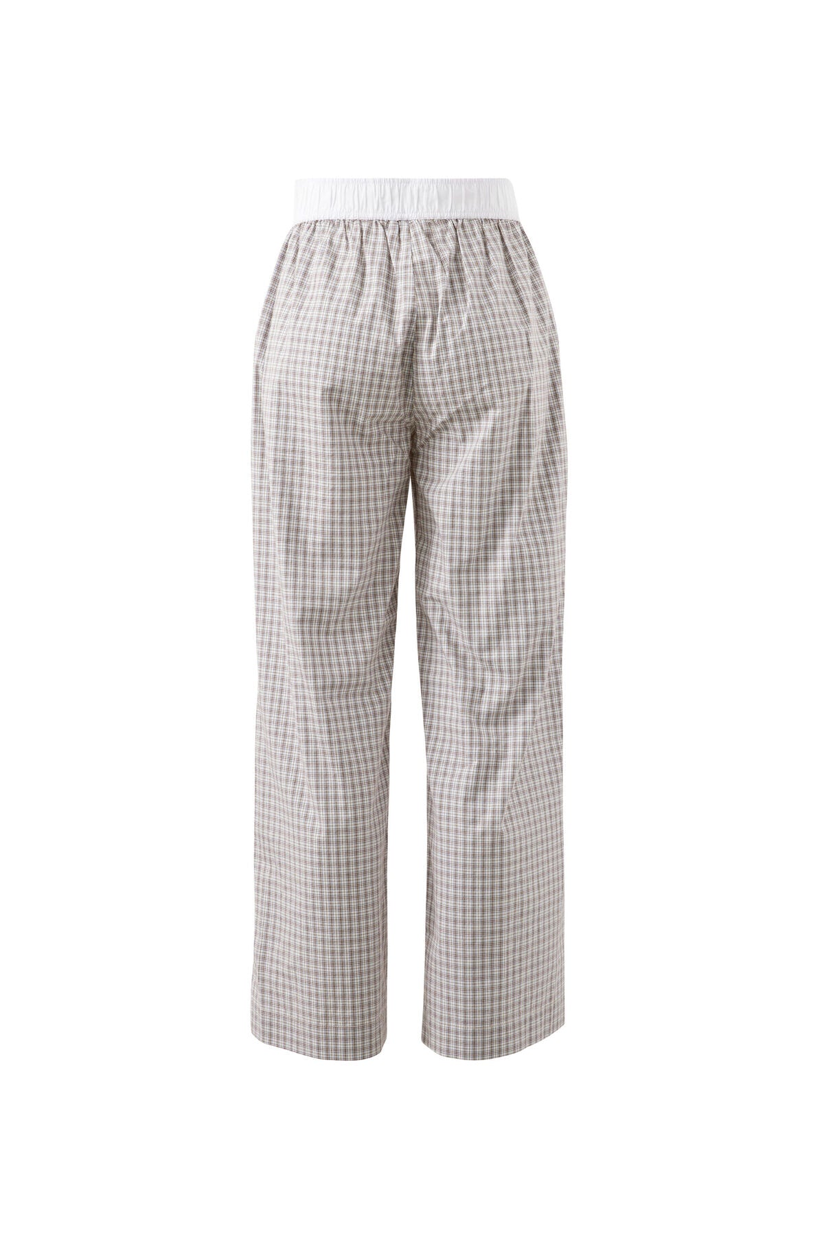 Ceres Lounge Pant - wine choc blue check