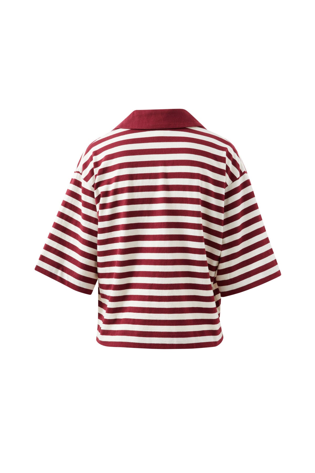 Ceres Arlie Short Sleeve Rugby - burgundy/milk stripe