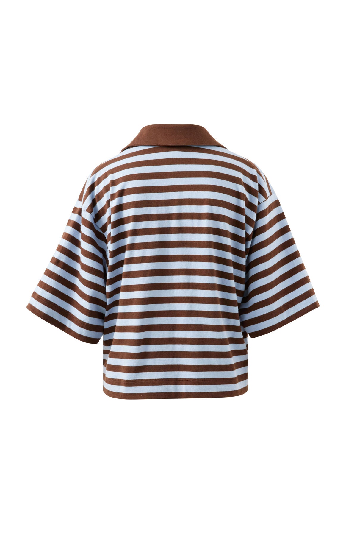 Ceres Arlie Short Sleeve Rugby - choc/chalk stripe