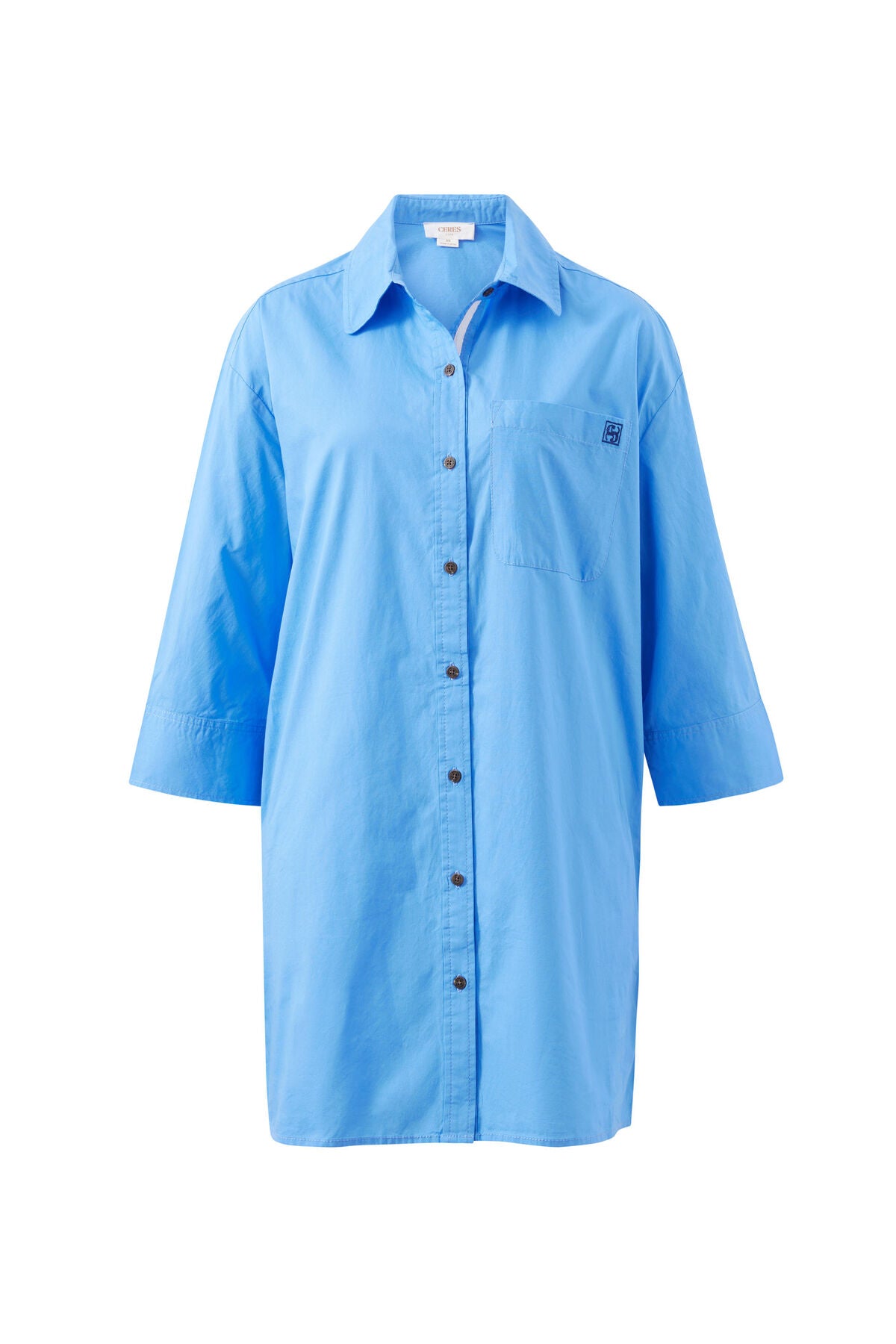 Ceres Anna Shirt Dress - amalfi blue