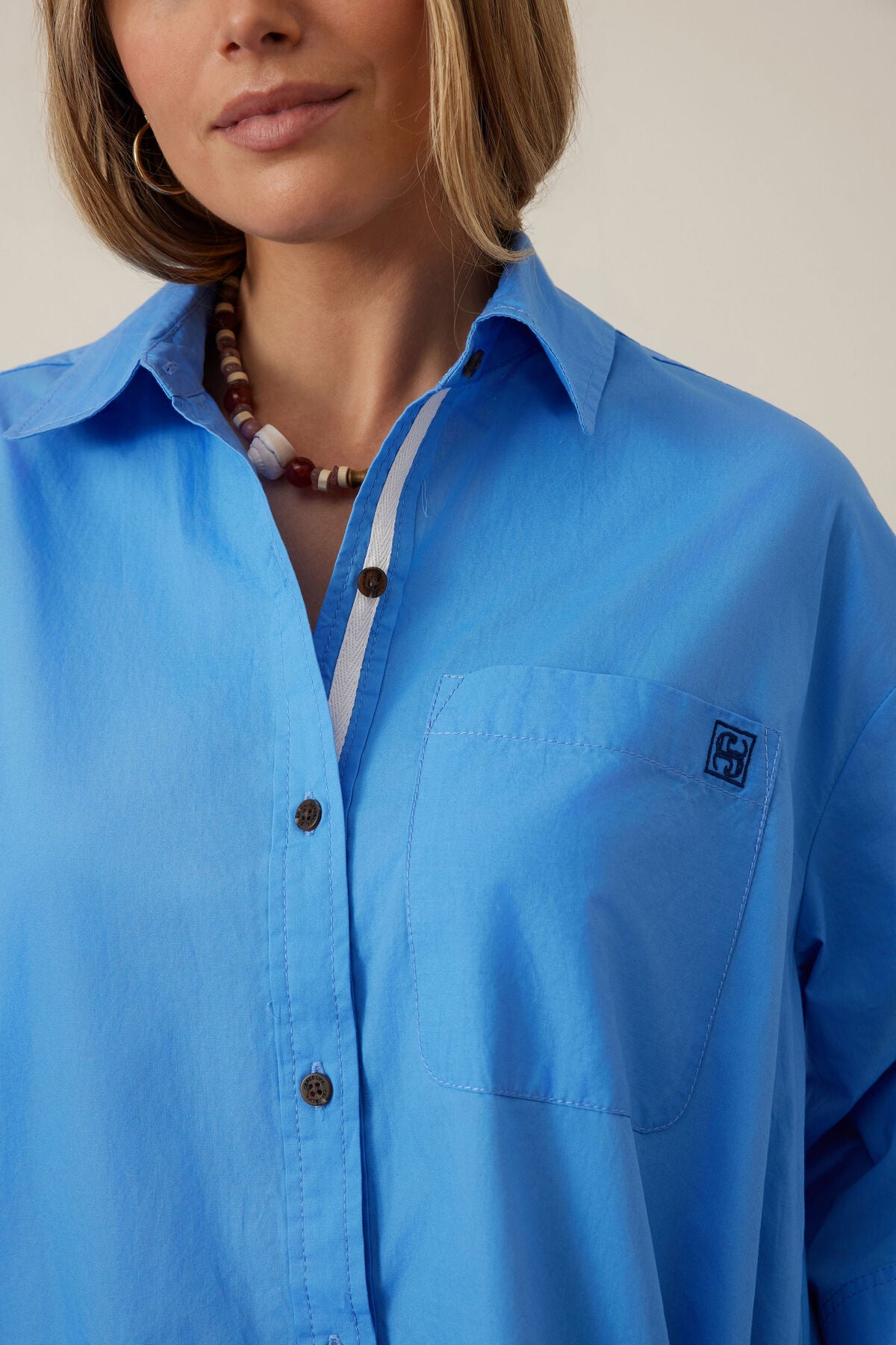 Ceres Anna Shirt Dress - amalfi blue