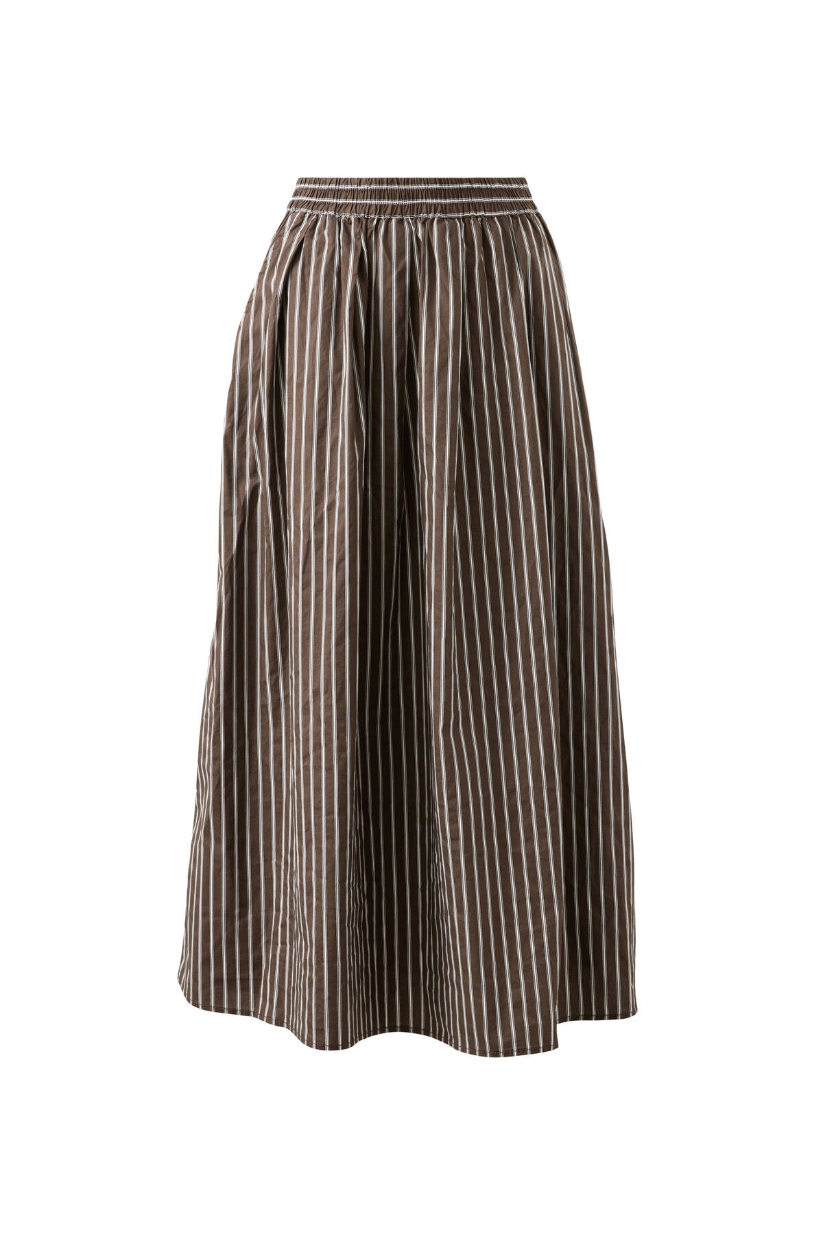 Ceres Florence Maxi Skirt - chocolate white stripe