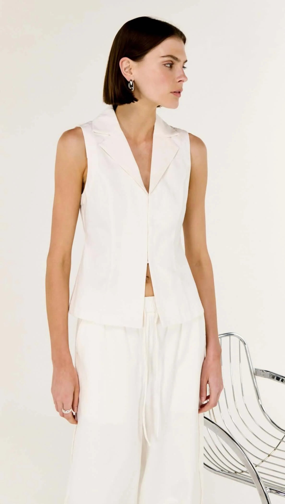 Staple the Label Portia Vest - white