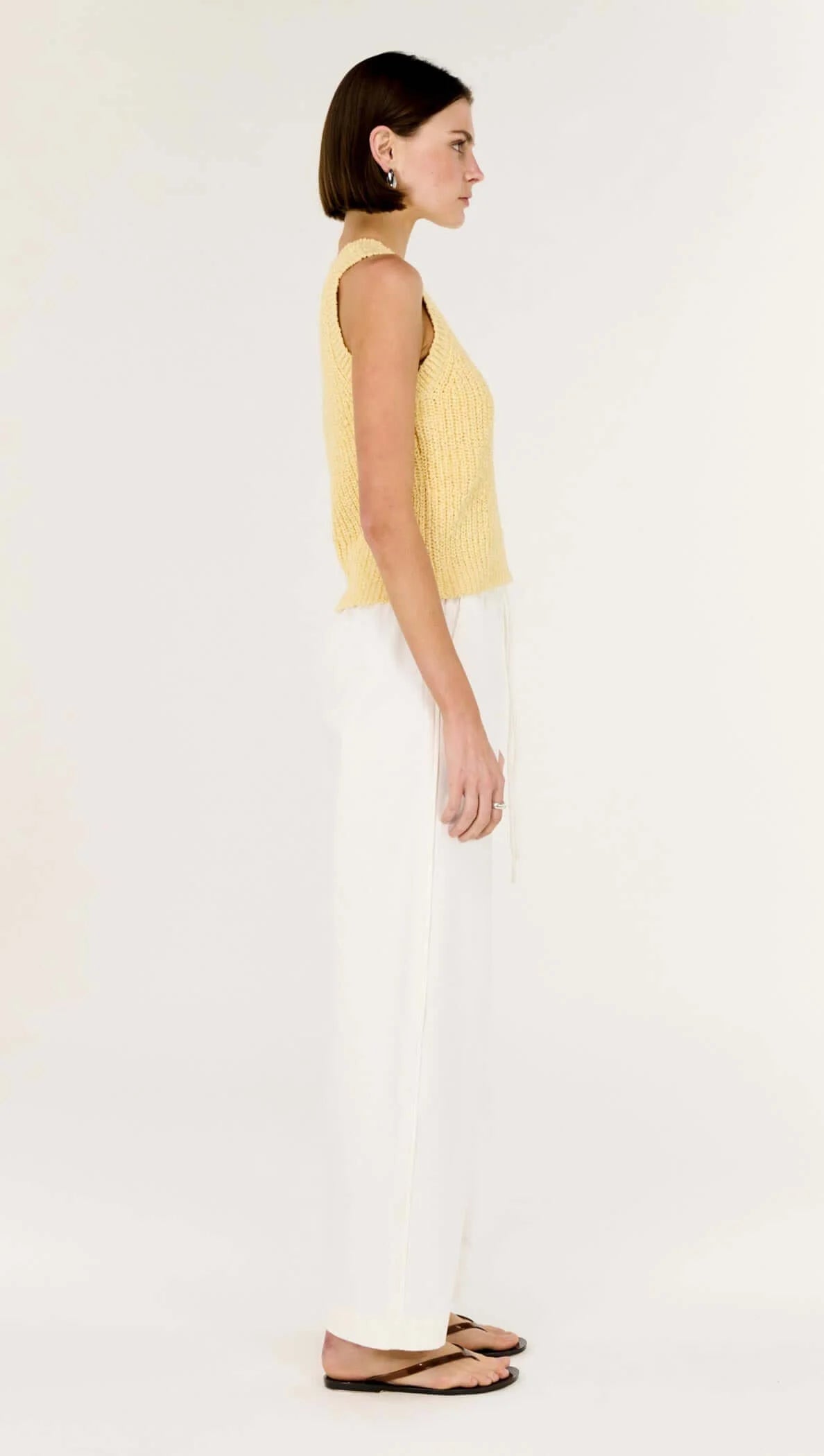 Staple the Label Cove Knit Tank - butter yellow