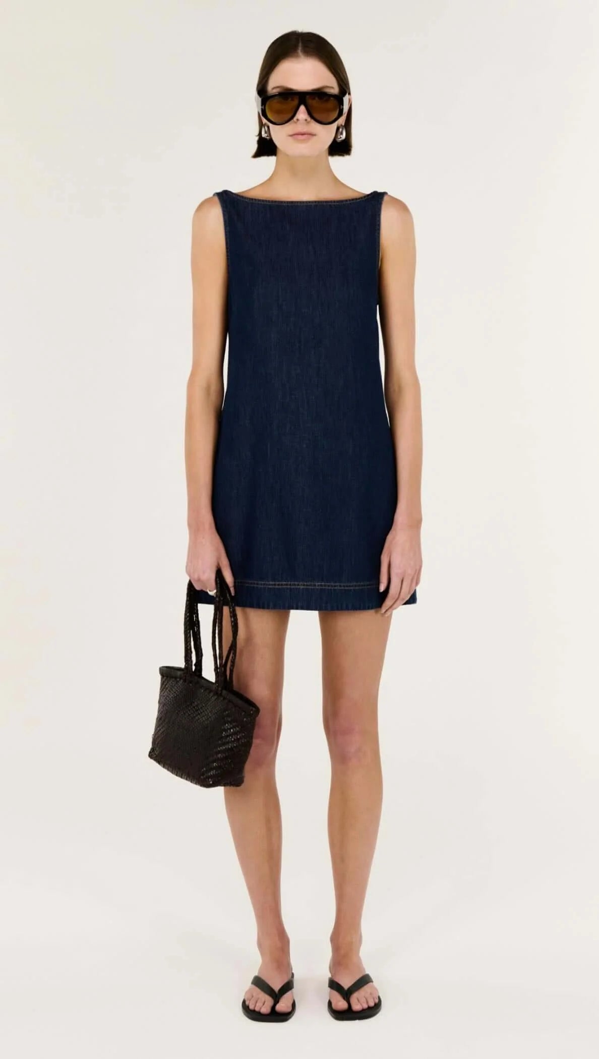 Staple the Label Lea Denim Mini Dress - indigo