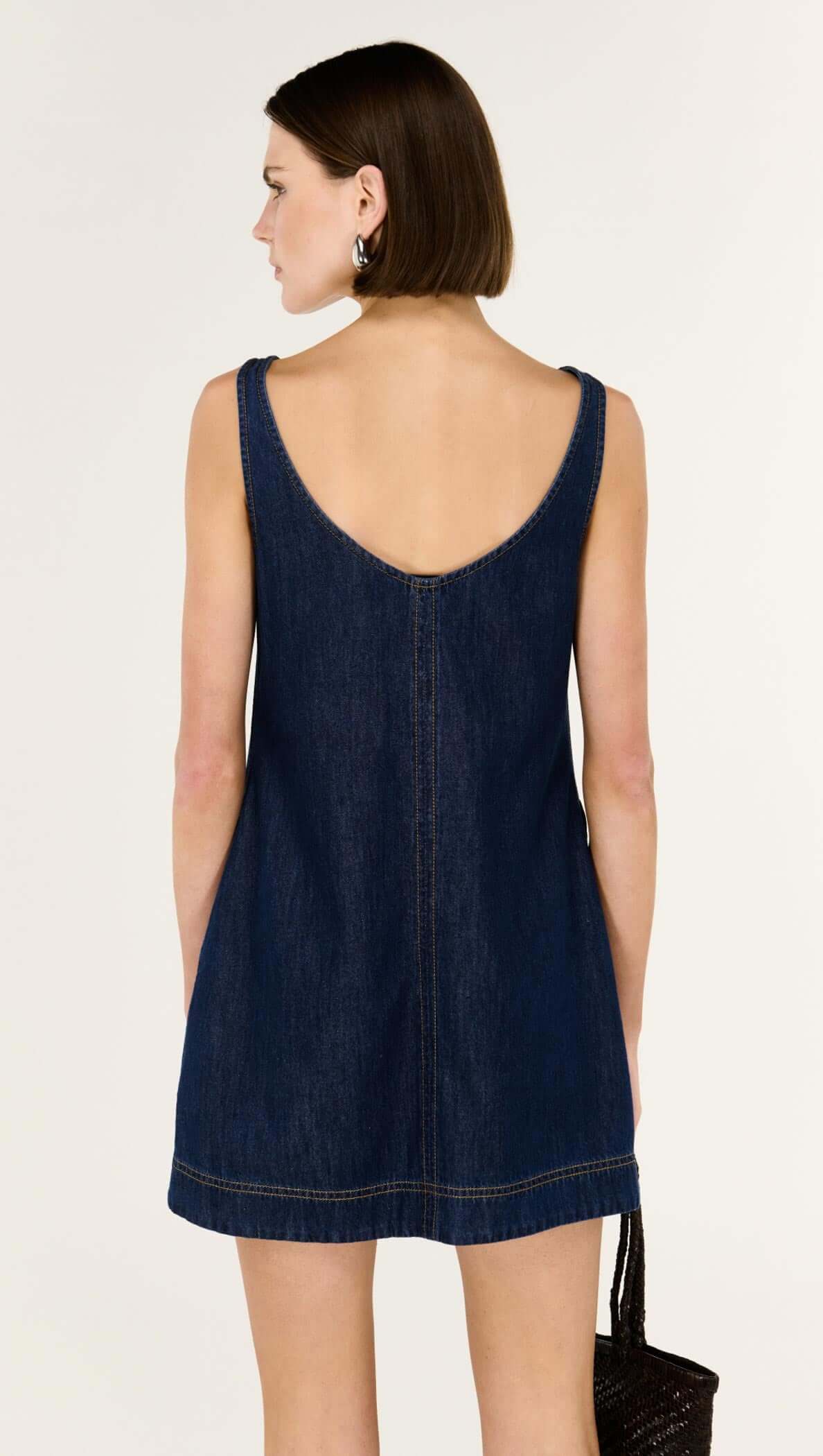 Staple the Label Lea Denim Mini Dress - indigo