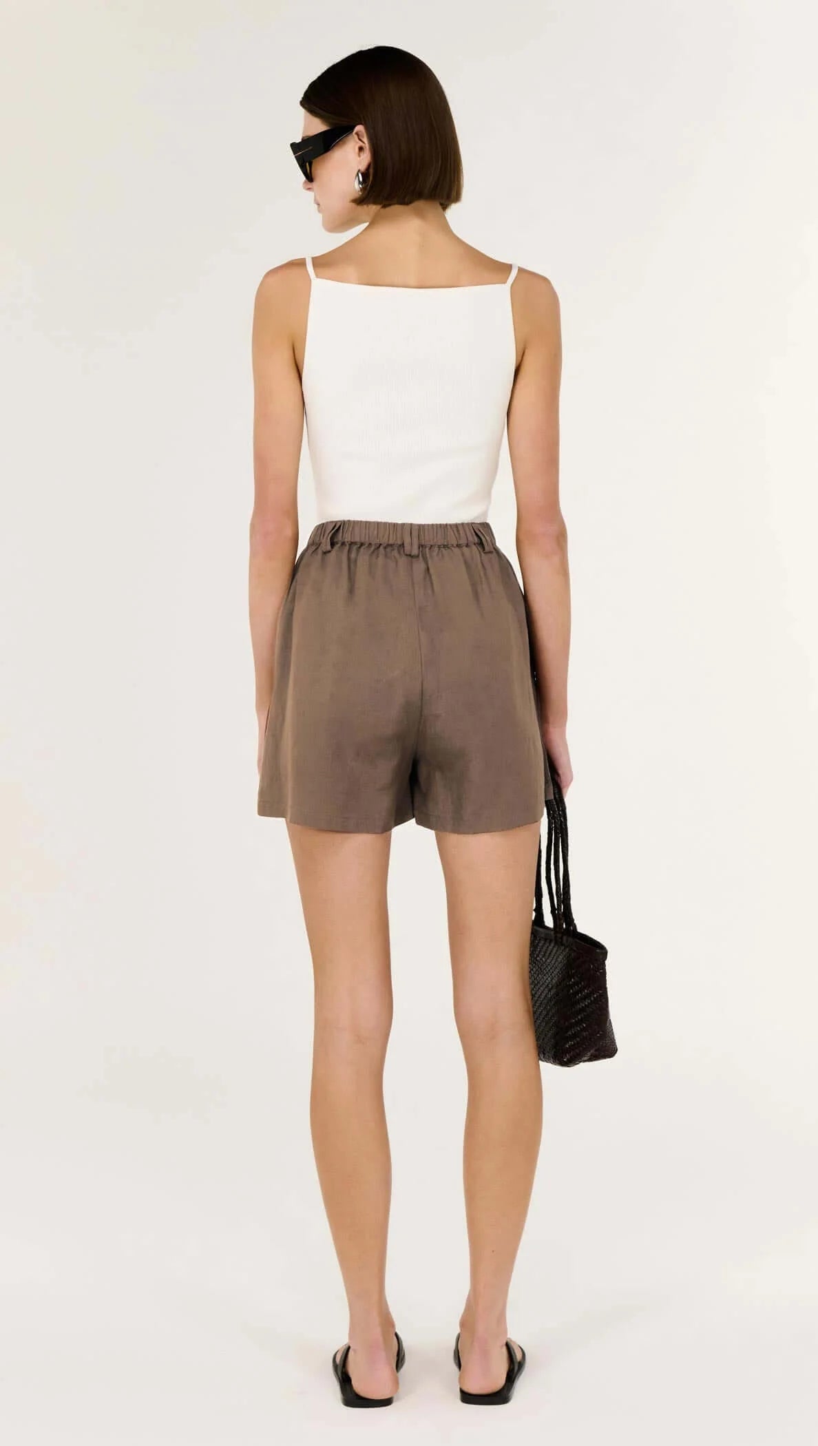 Staple the Label Evian High Wasted Shorts - latte
