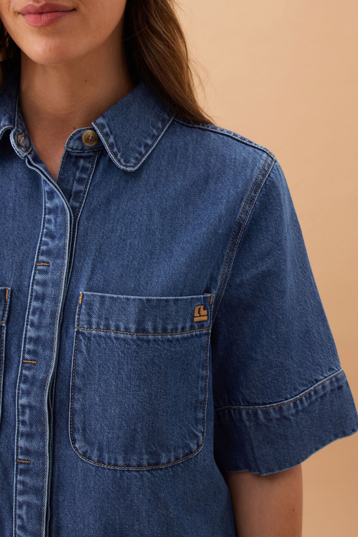 Ceres Noa Short Sleeve Shirt - fresh indigo