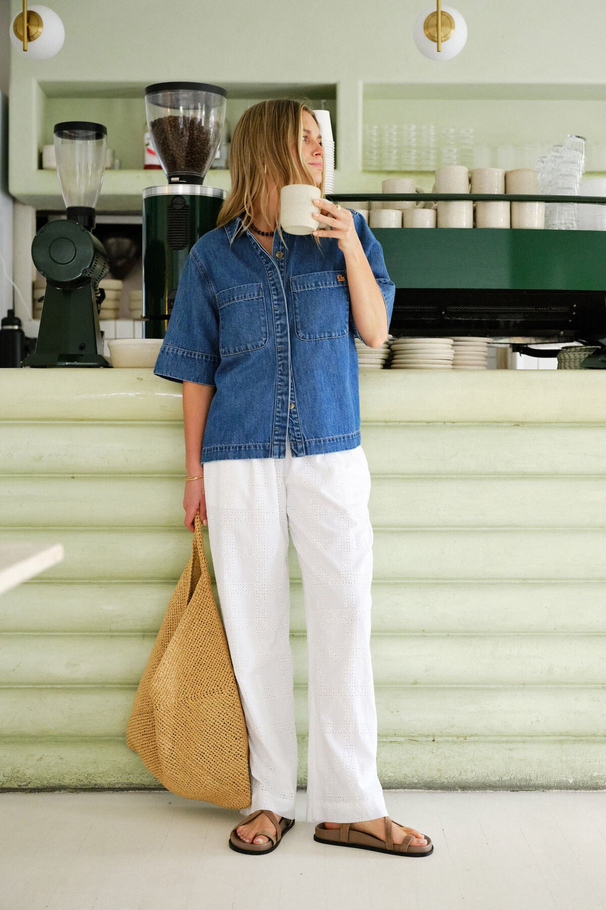 Ceres Noa Short Sleeve Shirt - fresh indigo