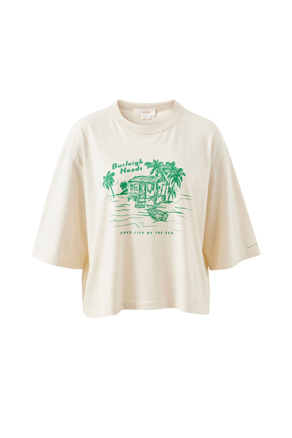 Ceres Macy Print Tee - buff/burleigh heads