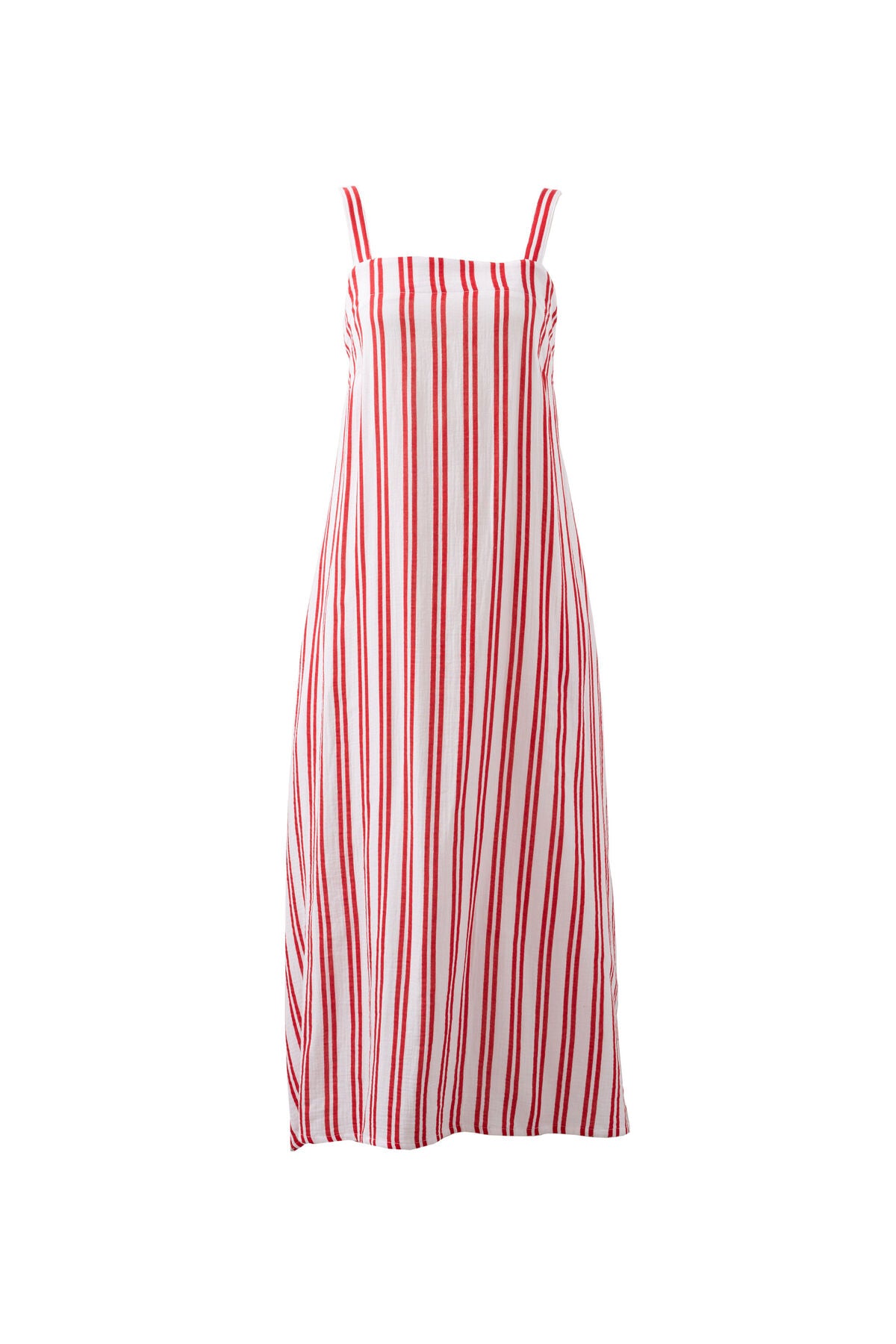 Ceres Life Doublecloth Poolside Dress - heritage red double stripe