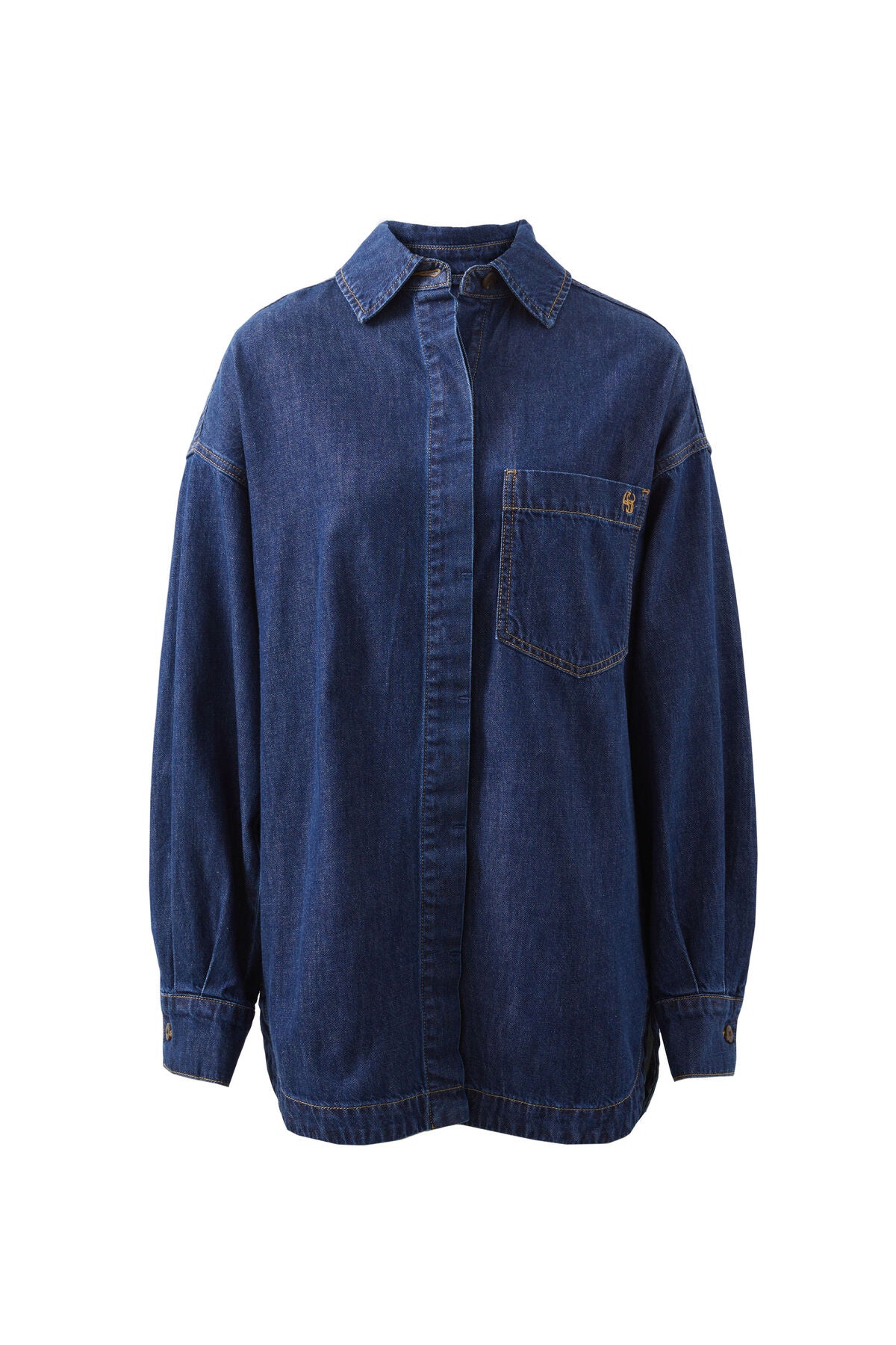 Ceres Life Jacqui Felgate Long Sleeve Denim Shirt - midnight