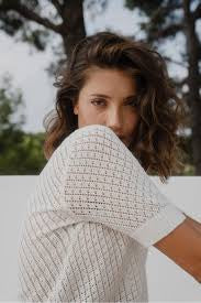 Ivy & Jack Dapple Boxy Knit Lace Tee - ivory