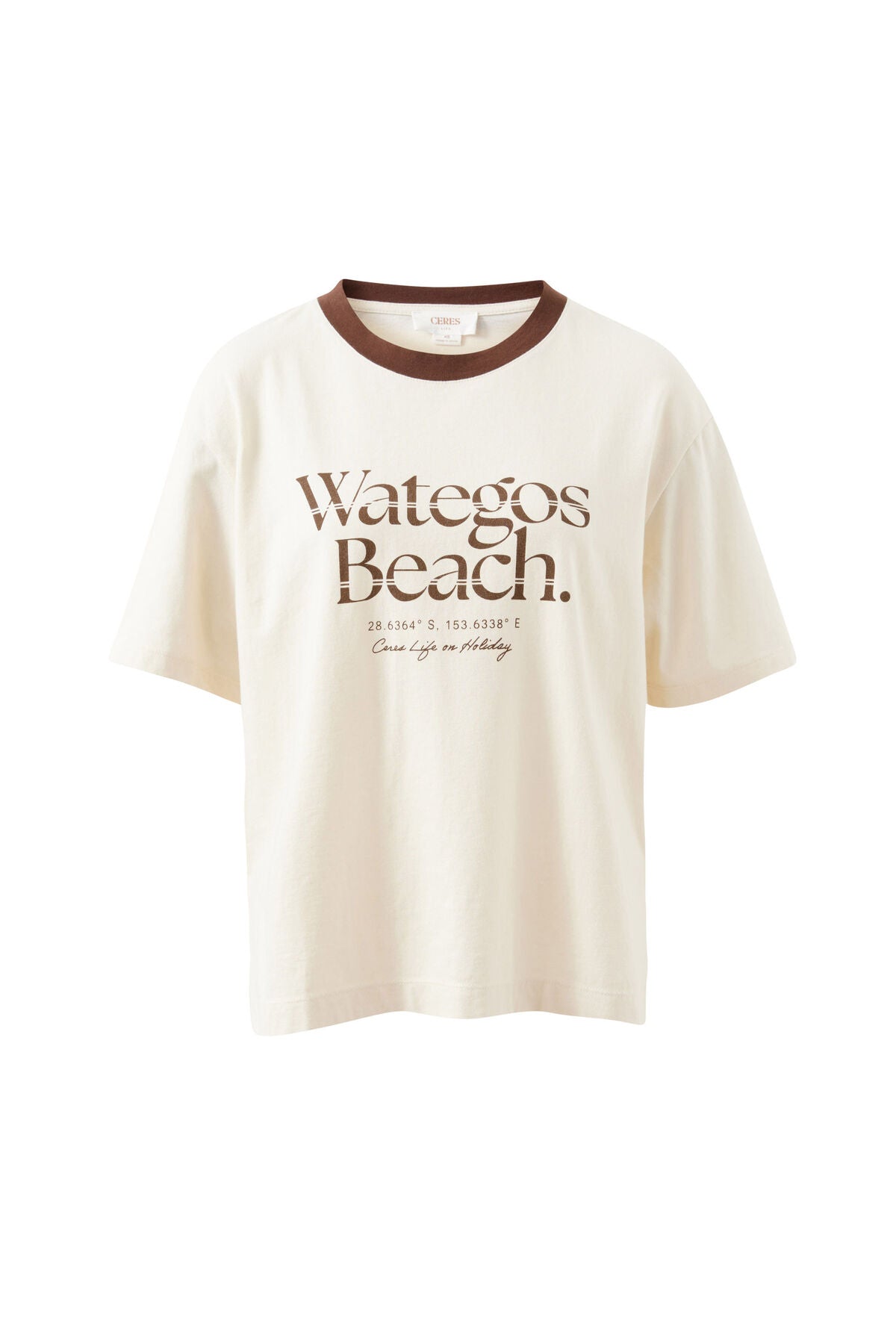 Ceres Stevie Slouchy Tee - buff/Wategos Beach