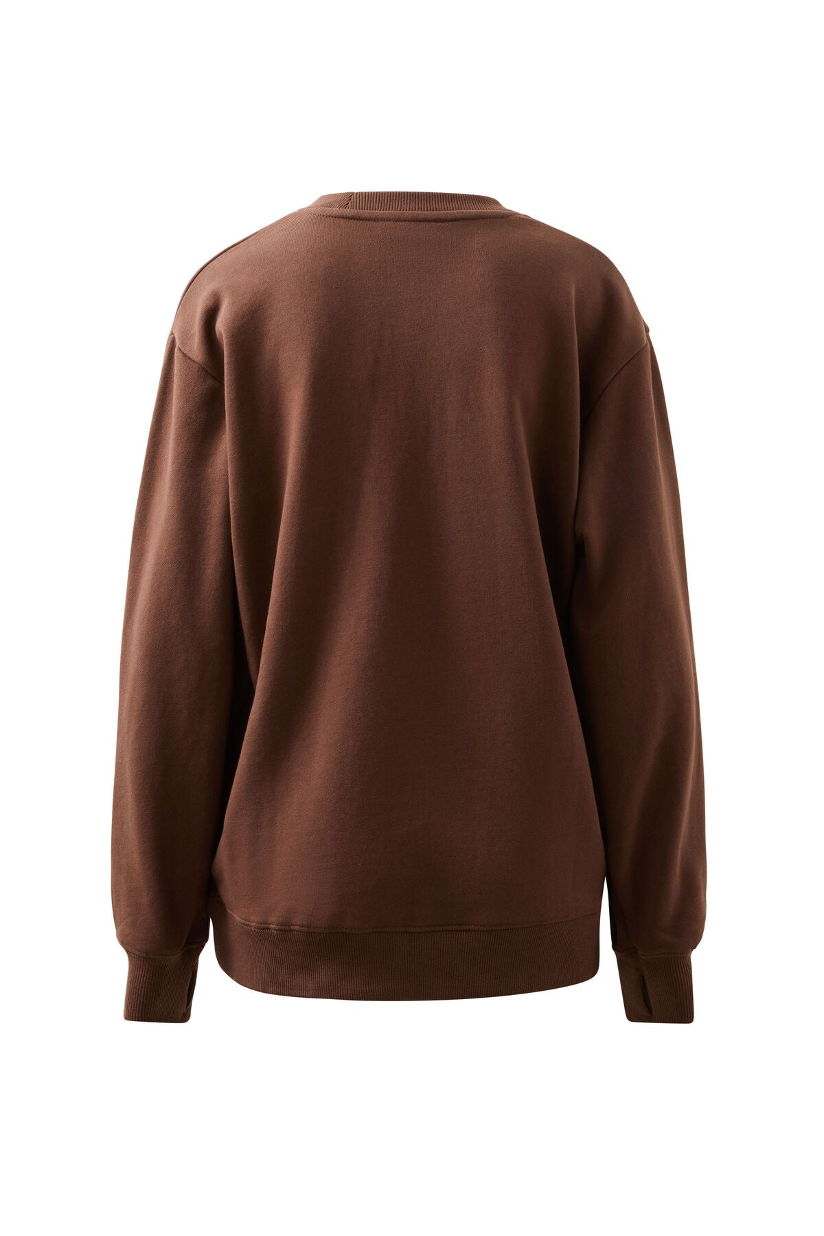 Ceres Island Oversized Slouchy Crew- chocolate heritage logo
