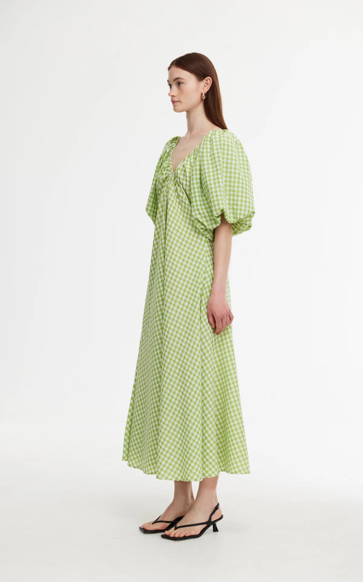 Kinney Mimi Dress - Green Gingham