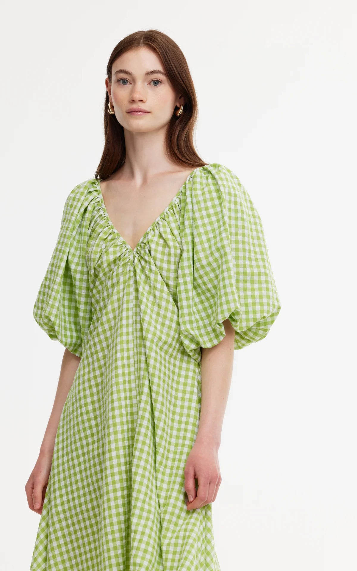 Kinney Mimi Dress - Green Gingham