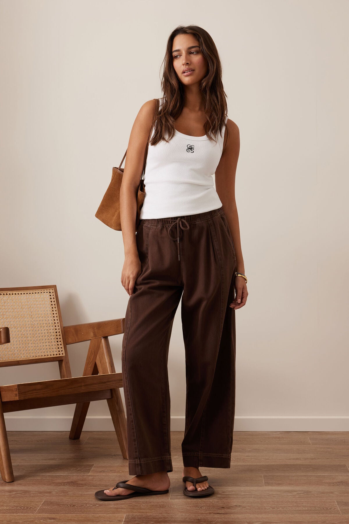 Ceres Jessie Barrel Pant - chocolate