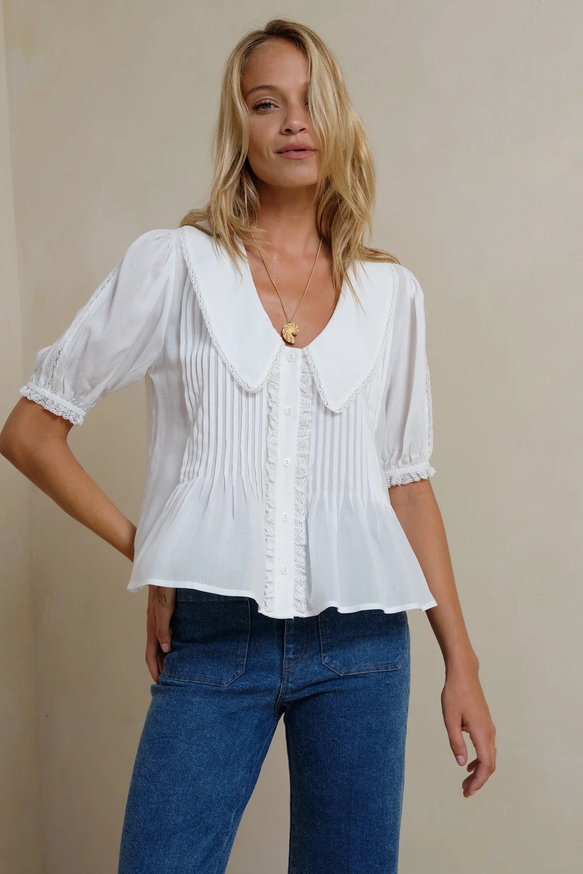 LILYA - Gaia Lace Top - ivory