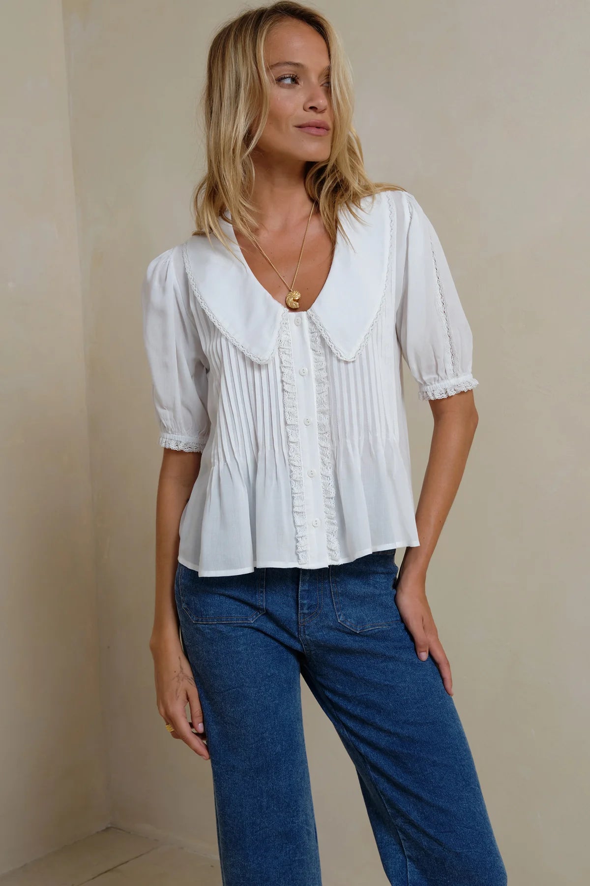 LILYA - Gaia Lace Top - ivory