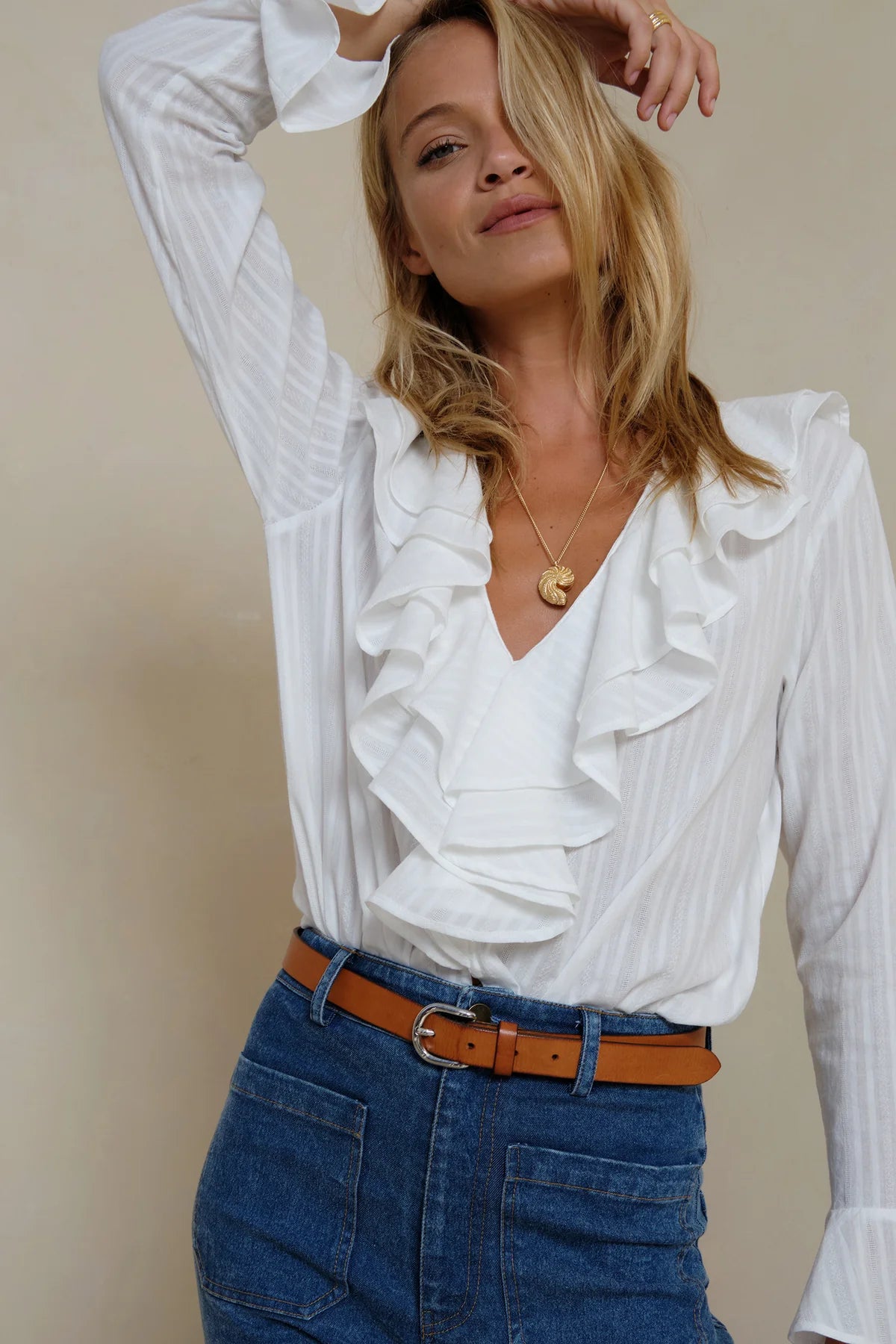 LILYA - Grecian Top - ivory