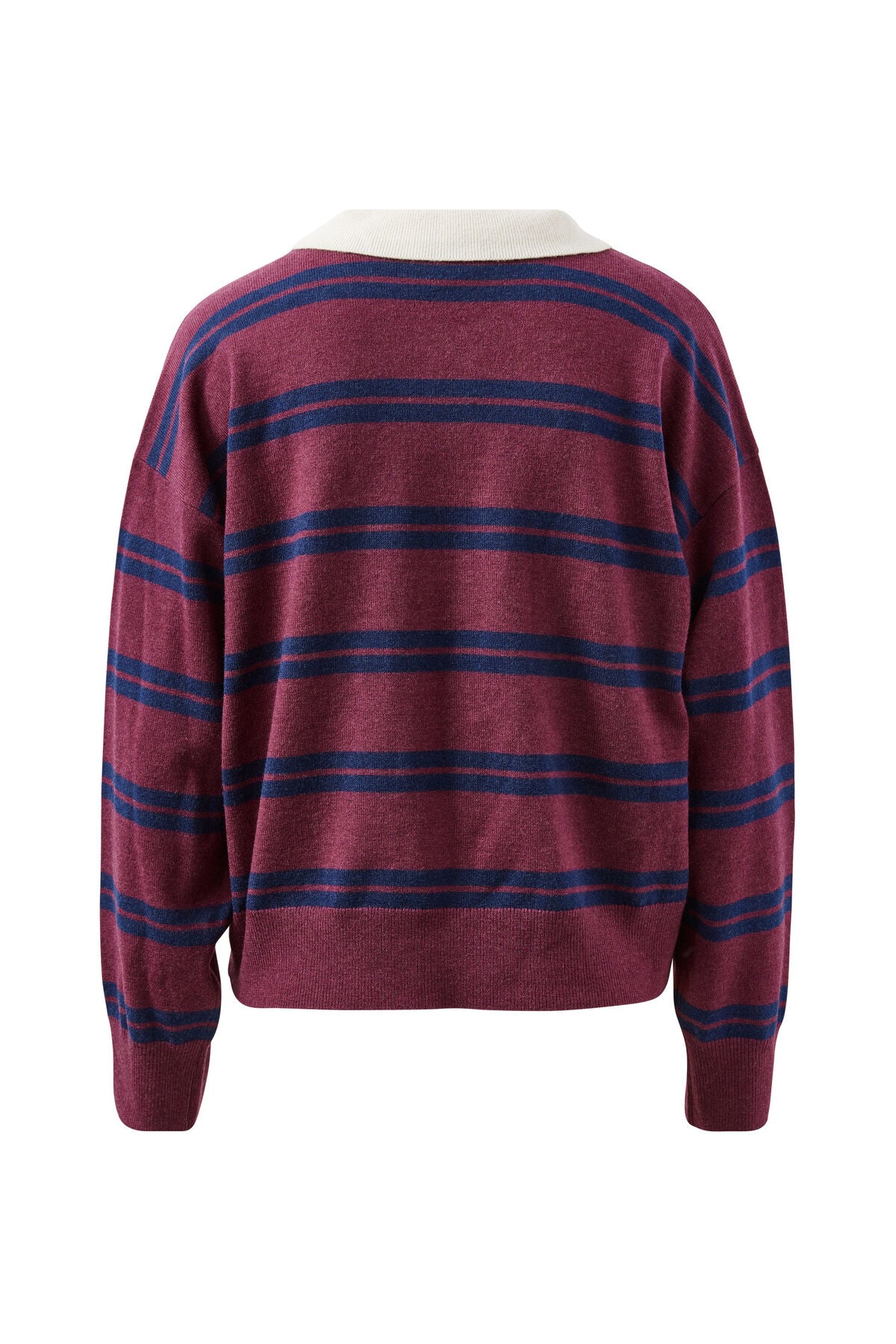Ceres Jessa Rugby Knit - washed burgundy stripe