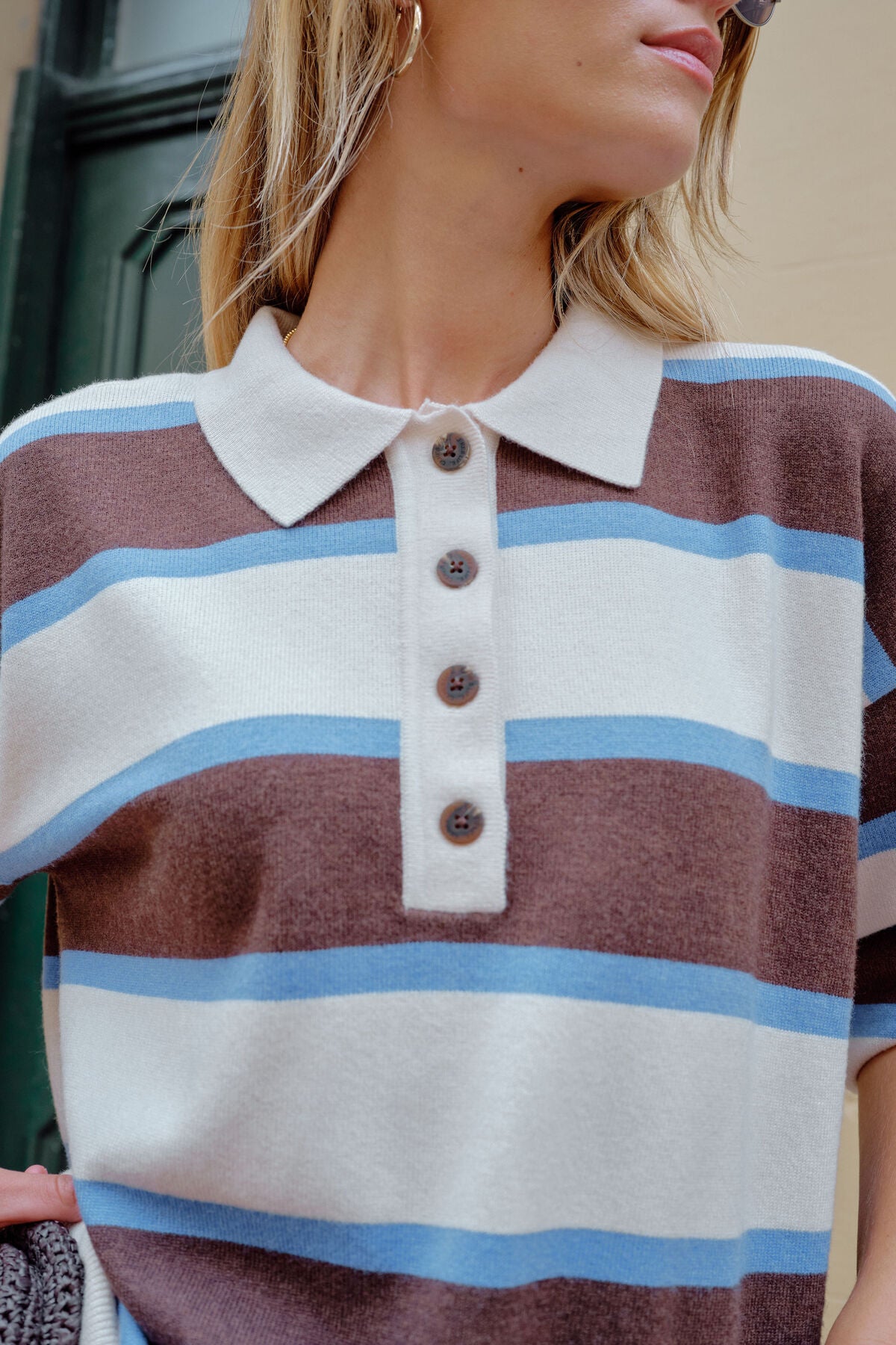 Ceres Jessa Rugby Knit - chocolate stripe