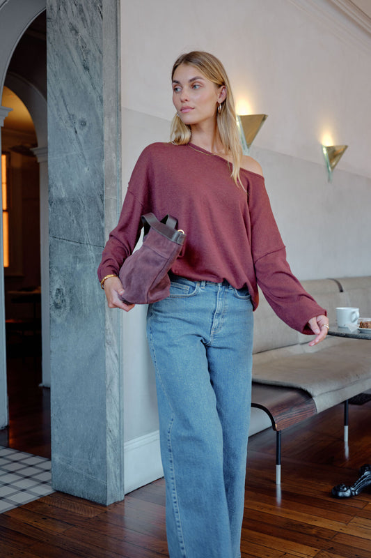 Ceres Liza Drapey Soft Knit - washed burgundy