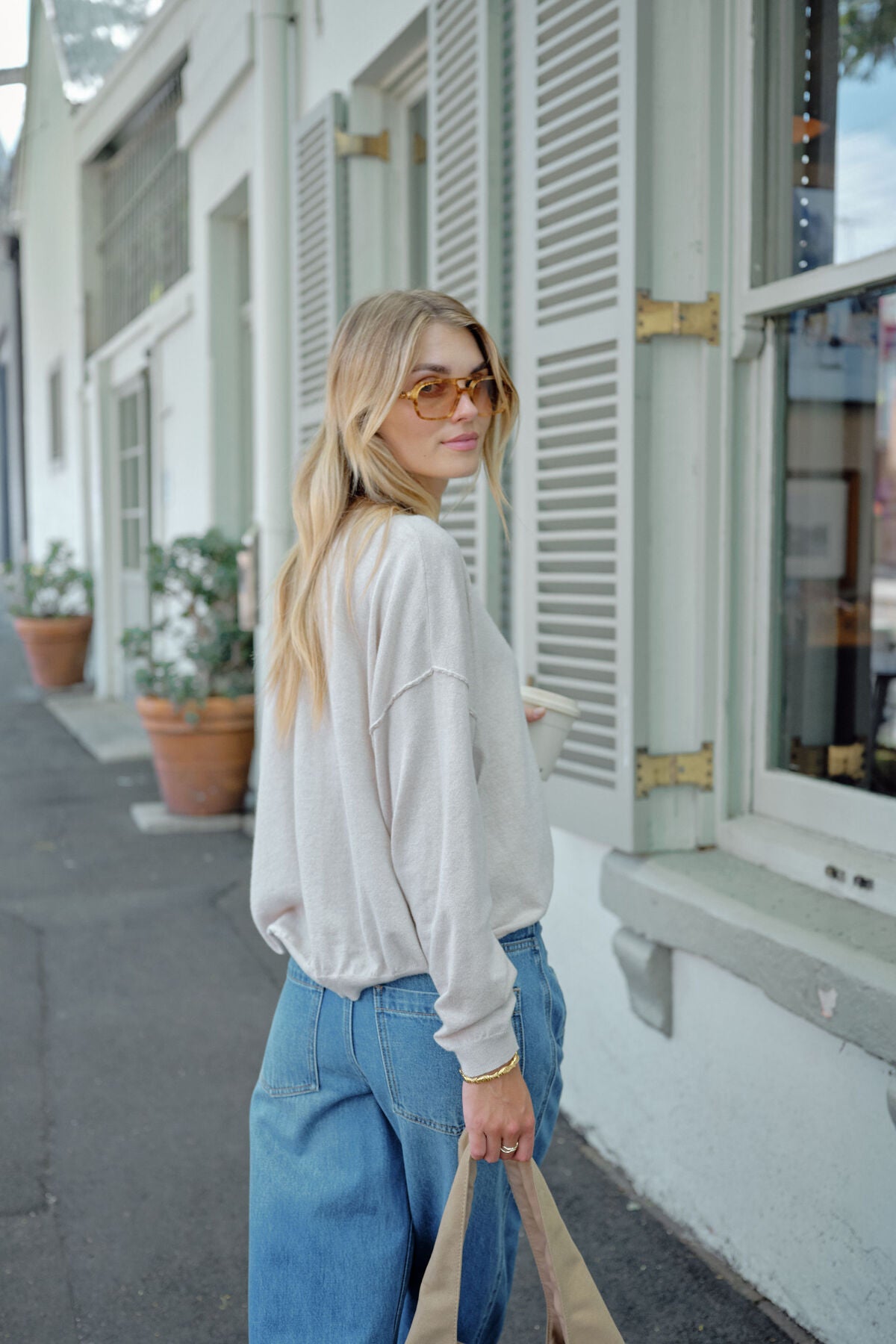 Ceres Liza Drapey Knit - oatmeal marle