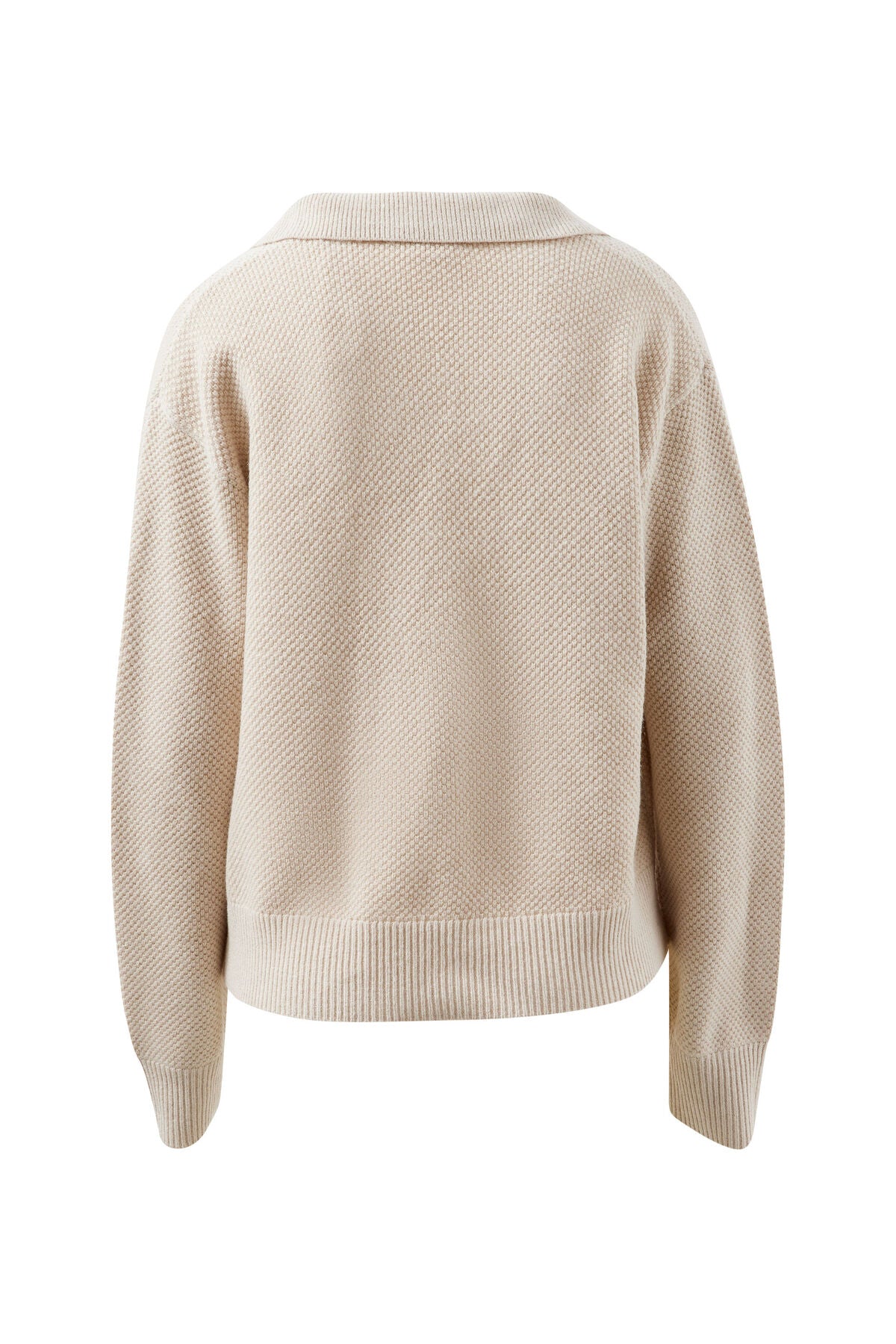 Ceres Kira Collared Knit - oatmeal marle