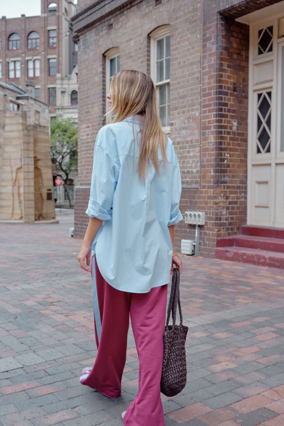 Ceres Peta Oversized Shirt - china blue