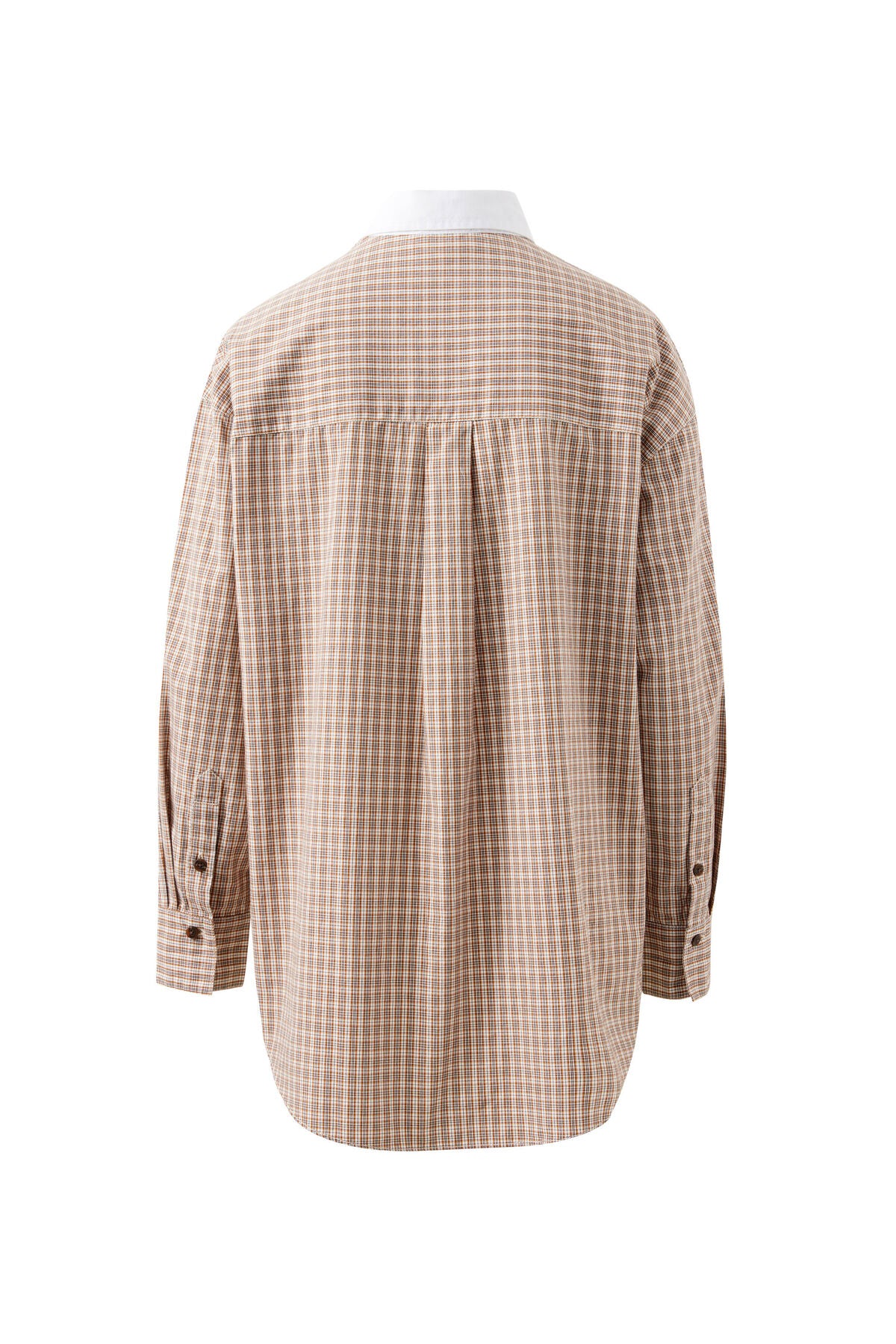 Ceres Peta Oversized Shirt - toffee check