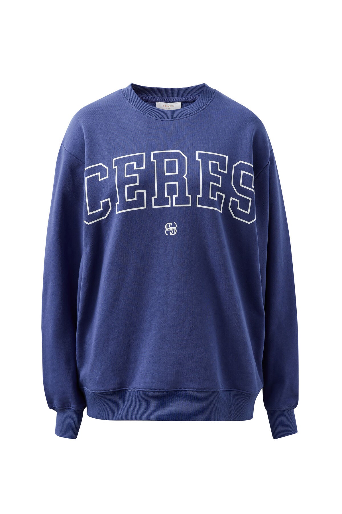 Ceres Isla Oversized Slouchy Crew - washed navy