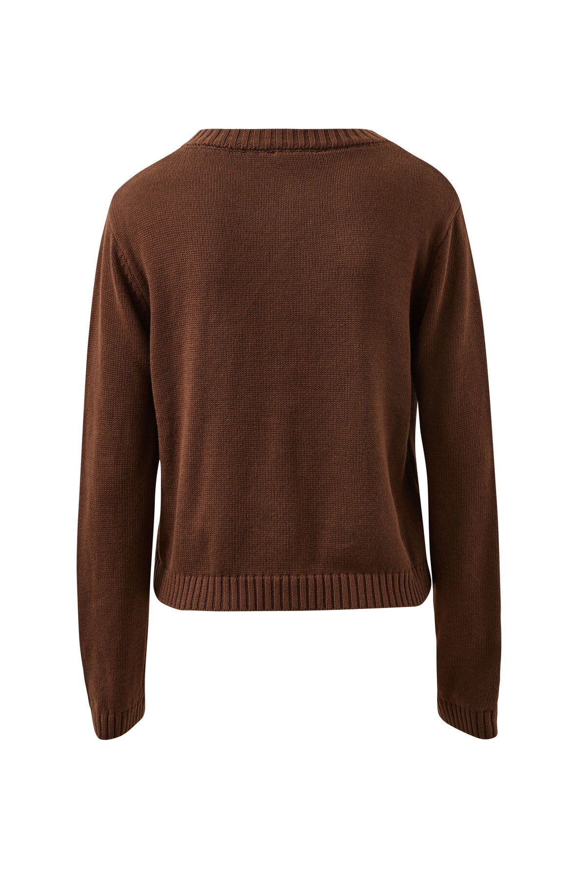 Ceres Nelly Long Sleeve Knit Cardi - chocolate