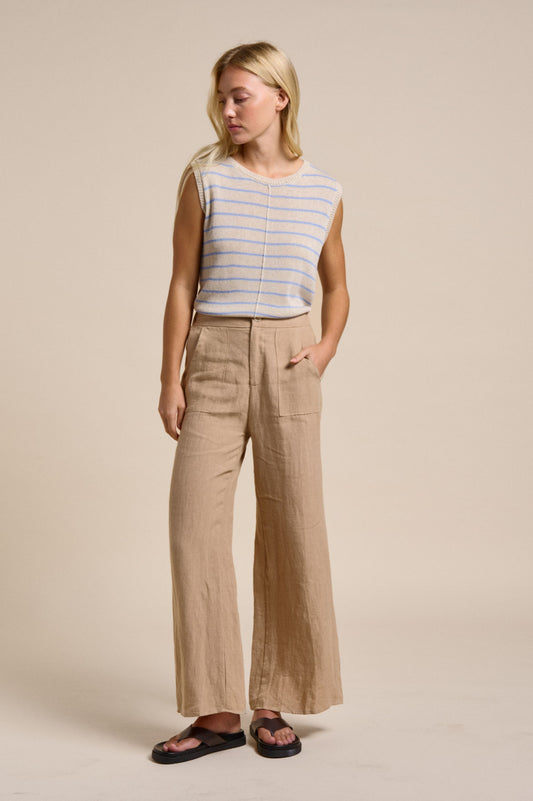 Little Lies Jude Linen Pant - taupe
