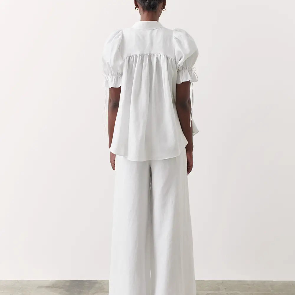 Joslin Studio Sara Linen Organic Cotton Shirt - cream