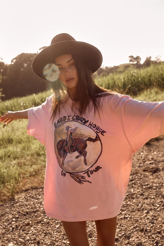 Sabbi The Very Oversized Crazy Horse Tee - pink