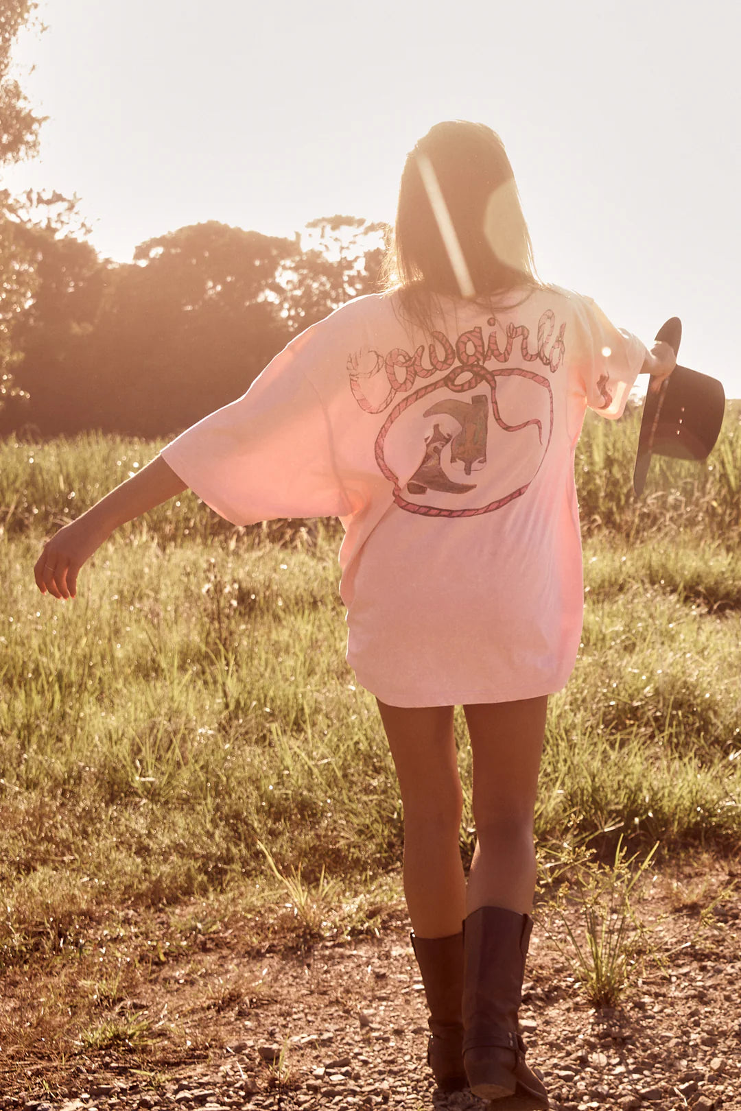 Sabbi The Very Oversized Crazy Horse Tee - pink