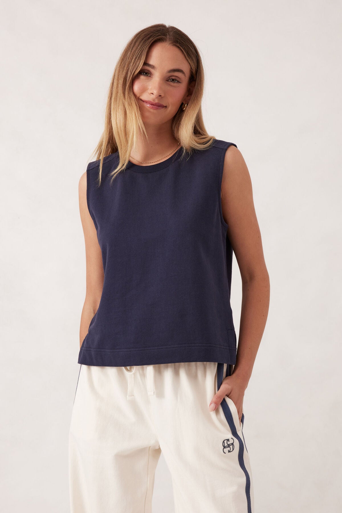 Ceres Life Sporty Terry Top - new navy