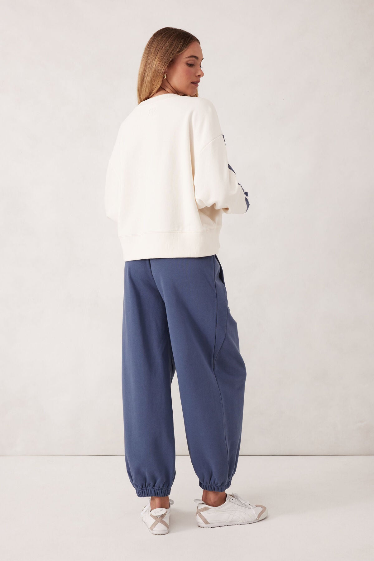 Ceres Life Barrel Leg Track Pants - moonlight