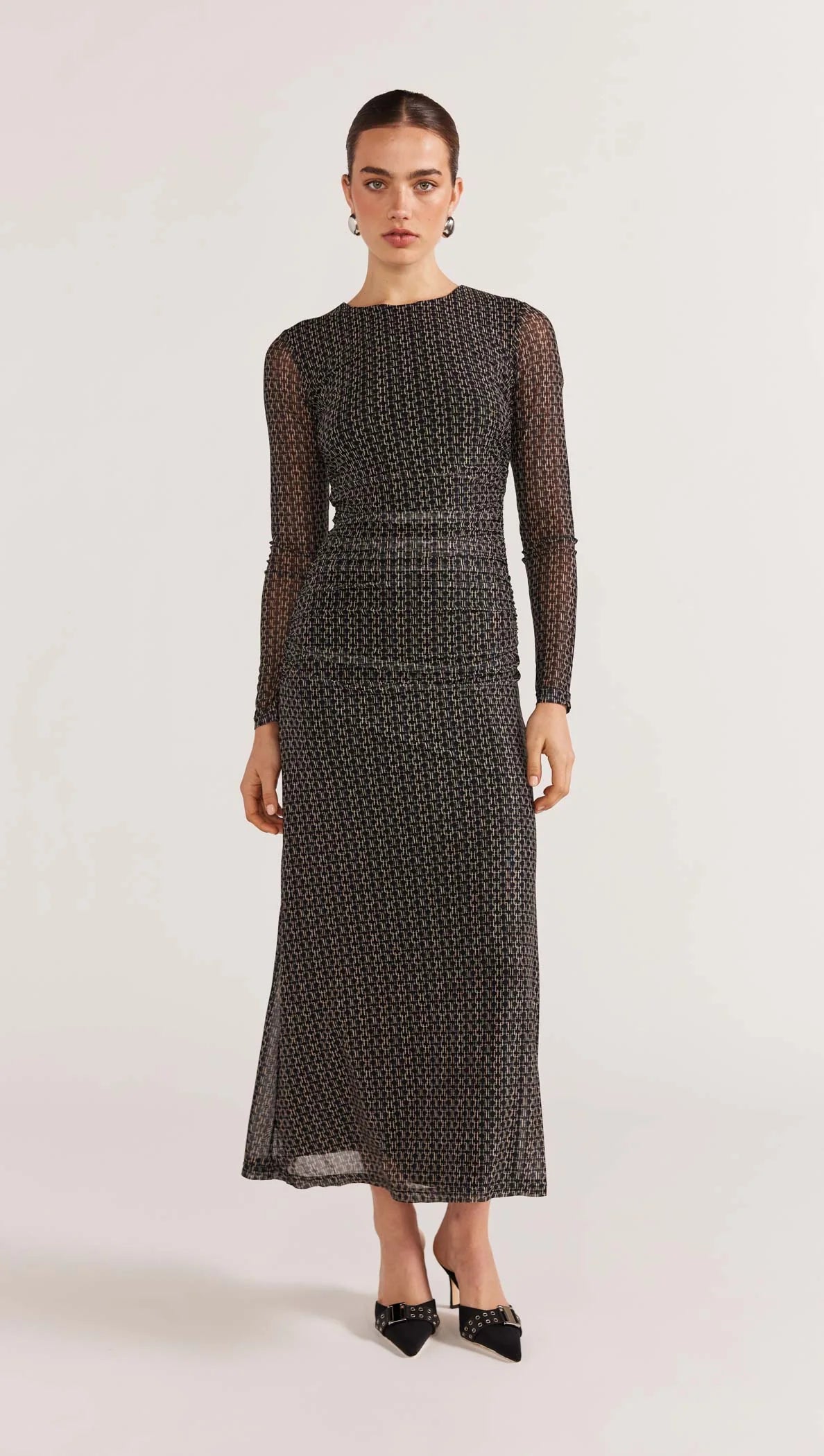 Staple the Label Zeta Mesh Midi Dress