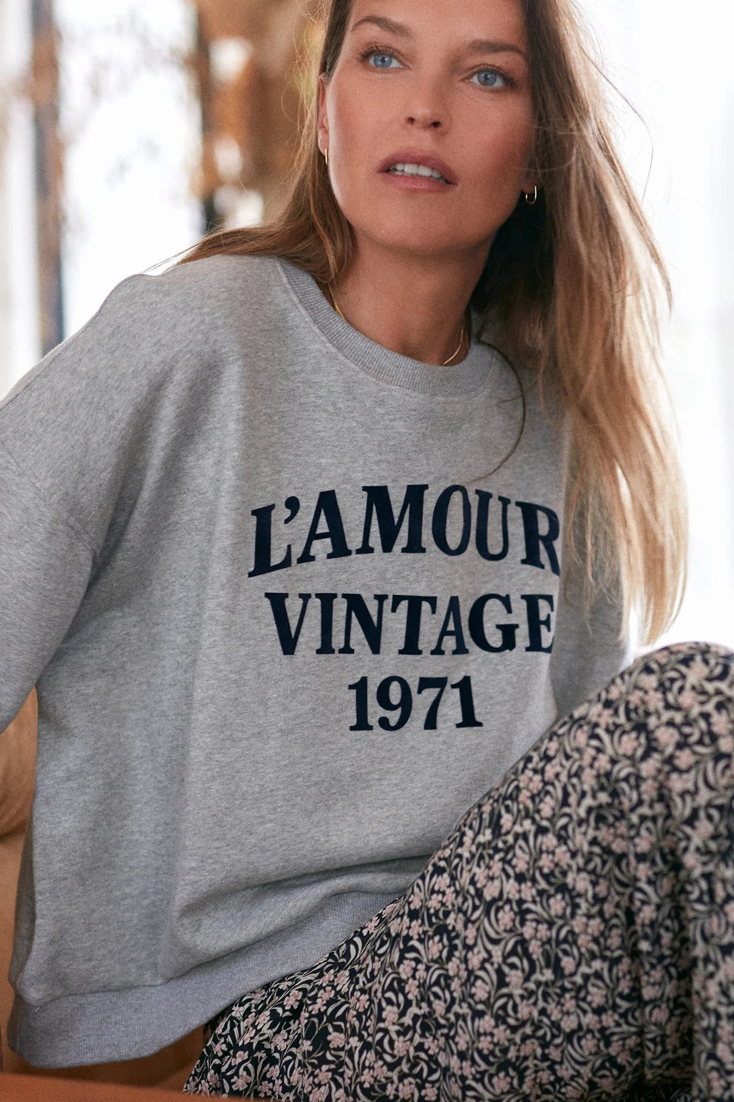 LILYA L’Amour Vintage Sweater - grey marle