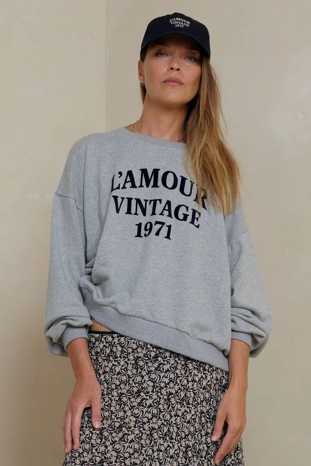 LILYA L’Amour Vintage Sweater - grey marle