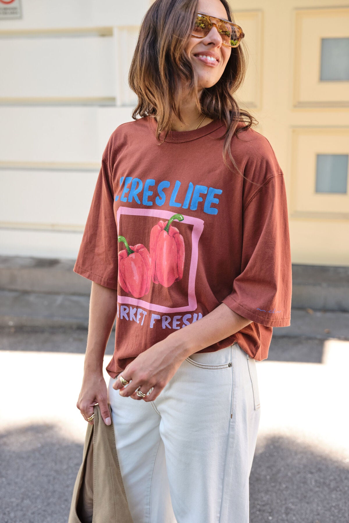Ceres Liv Oversized Tee - ginger/farmers market