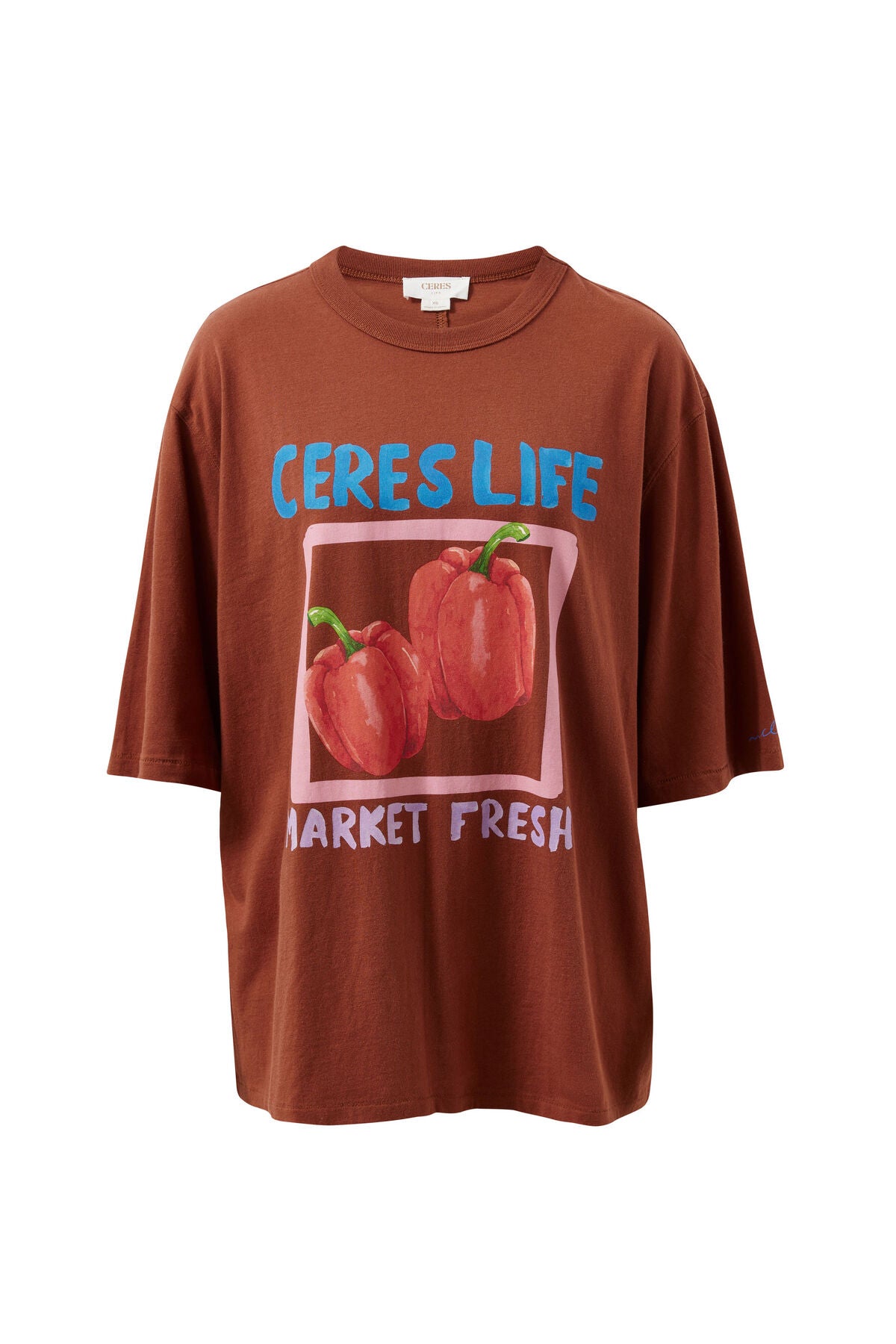 Ceres Liv Oversized Tee - ginger/farmers market