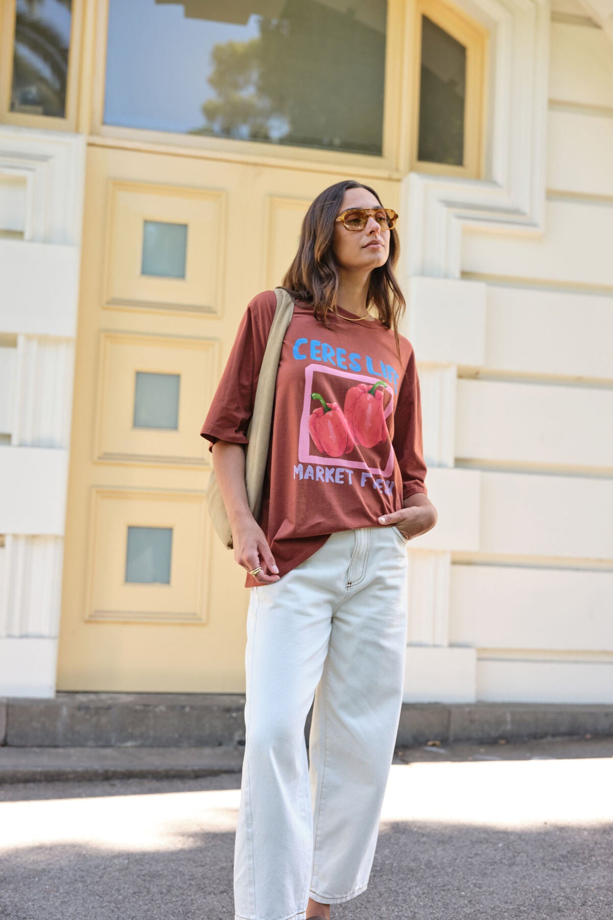 Ceres Liv Oversized Tee - ginger/farmers market