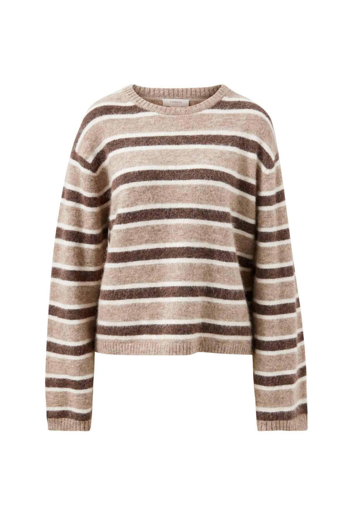 Ceres Bonnie Lofty Knit - oat marle stripe